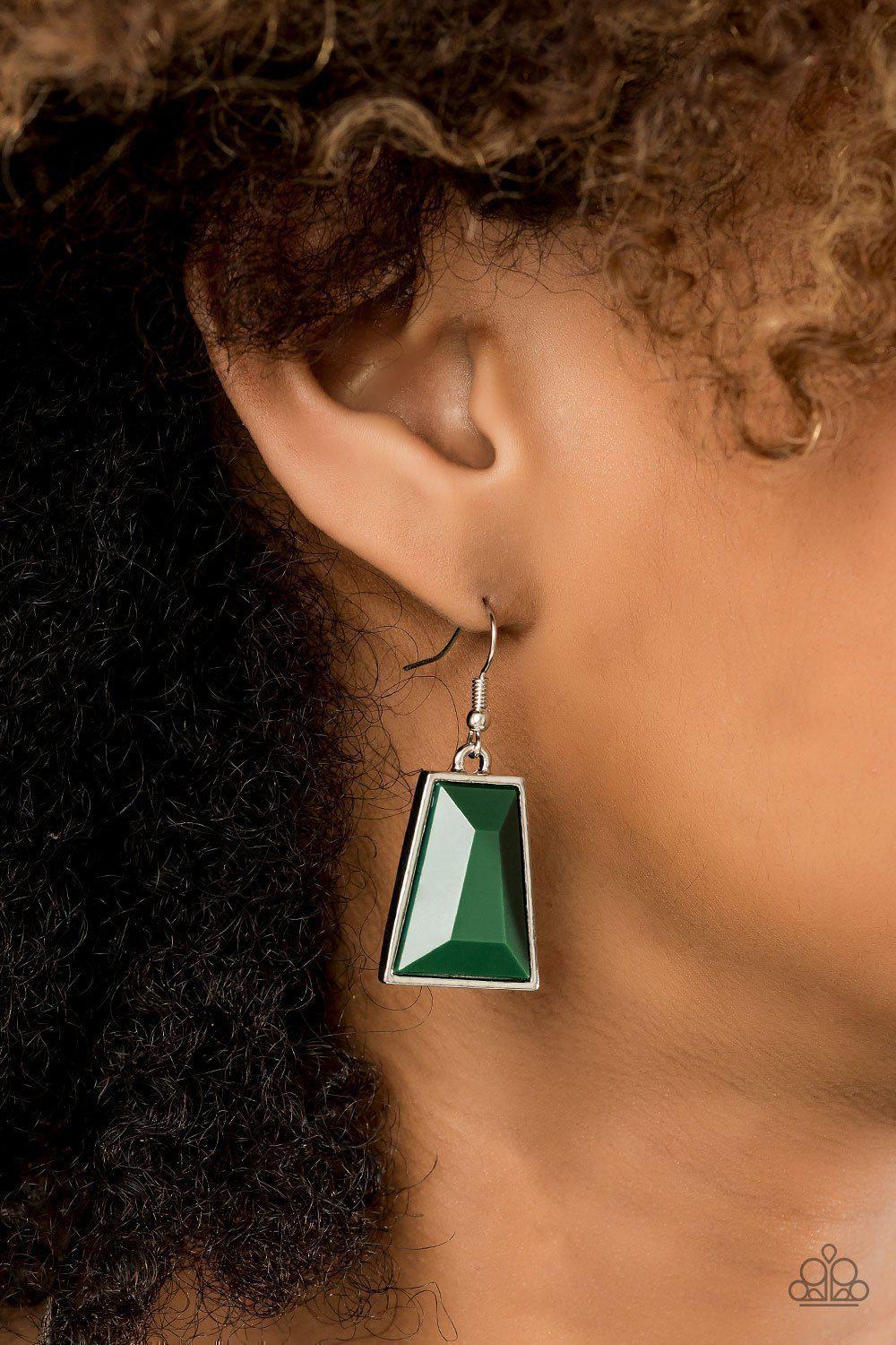 Lions, Tigress and Bears Green Necklace - Paparazzi Accessories - free matching earrings -CarasShop.com - Paparazzi Jewelry by Cara Jewels