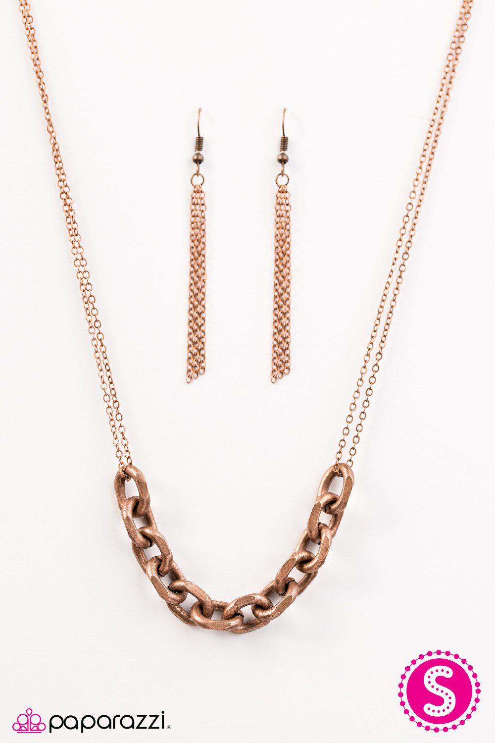 Lo and Be BOLD! Copper Chain Necklace - Paparazzi Accessories- lightbox - CarasShop.com - Paparazzi Jewelry by Cara Jewels