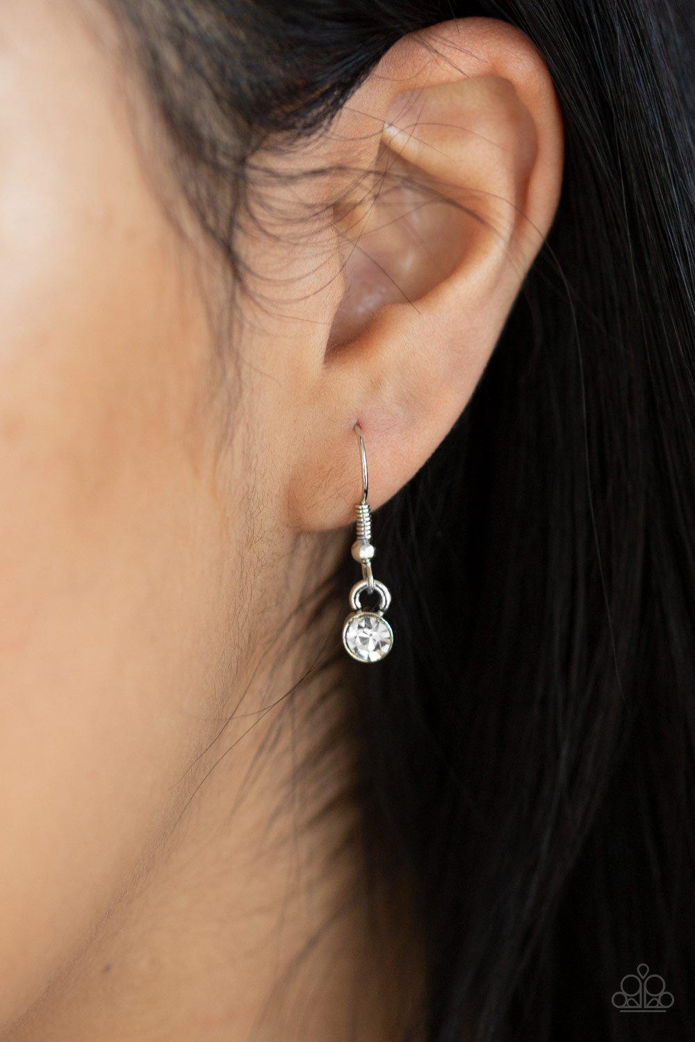 Locked In Love Red Rhinestone Heart Necklace - Paparazzi Accessories- on model - CarasShop.com - Paparazzi Jewelry by Cara Jewels