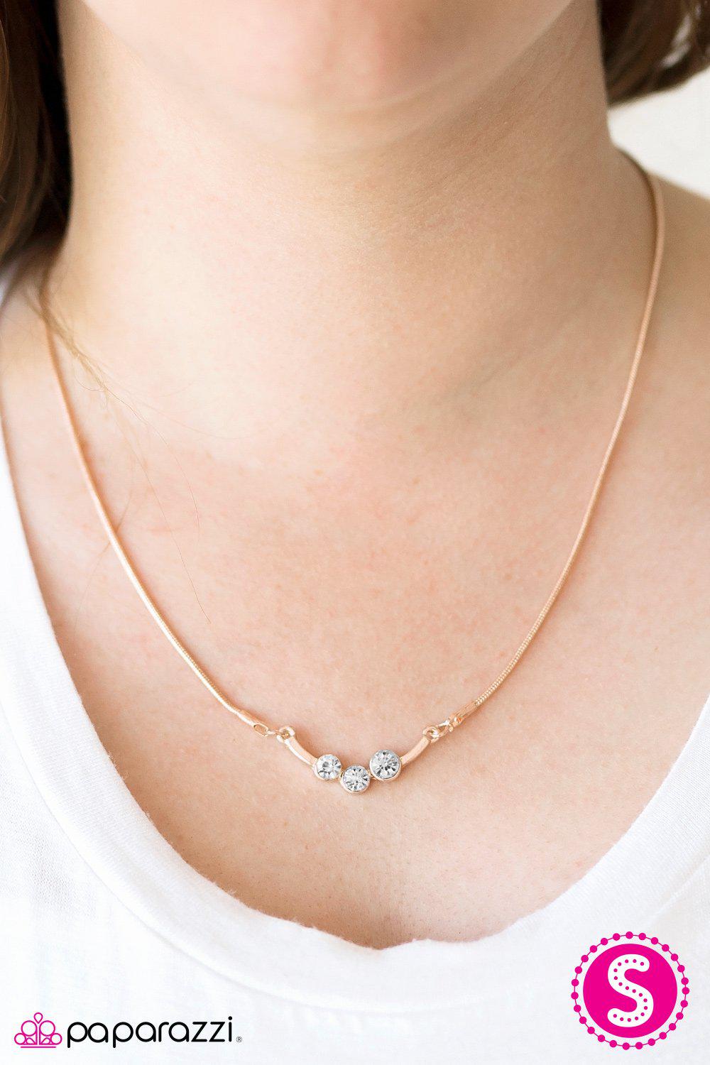 Lucky Stars Gold Necklace - Paparazzi Accessories- lightbox - CarasShop.com - Paparazzi Jewelry by Cara Jewels