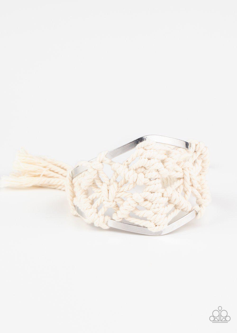Macrame Mode Cuff Bracelet - Paparazzi Accessories- lightbox - CarasShop.com - Paparazzi Jewelry by Cara Jewels