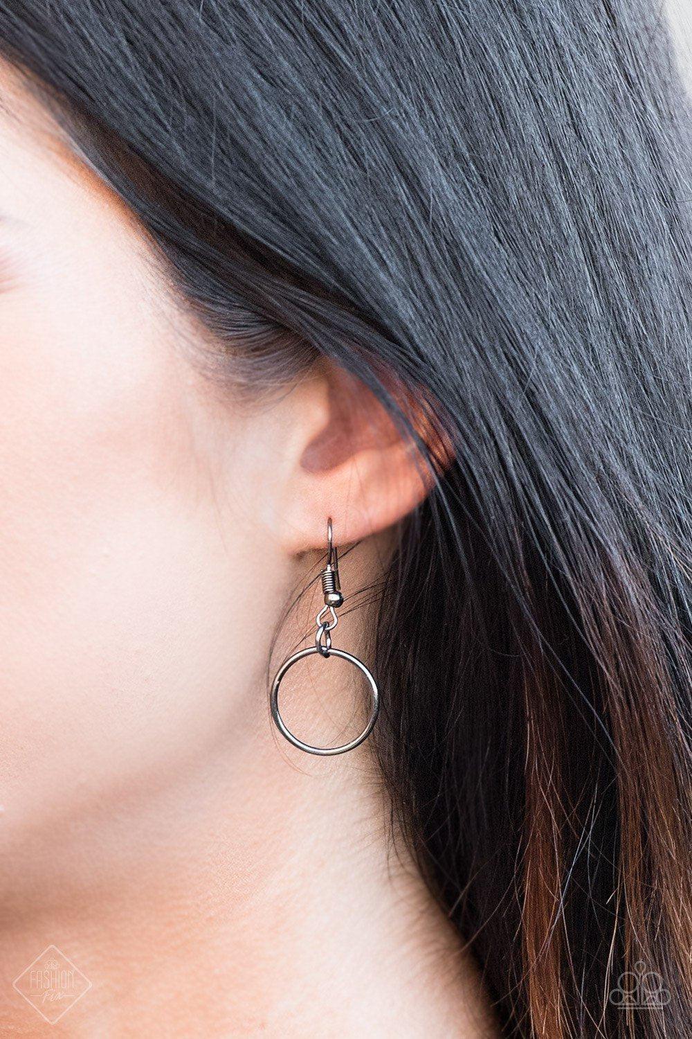 Main Street Mechanics Gold, Silver and Gunmetal Necklace - Paparazzi Accessories- on model - CarasShop.com - Paparazzi Jewelry by Cara Jewels