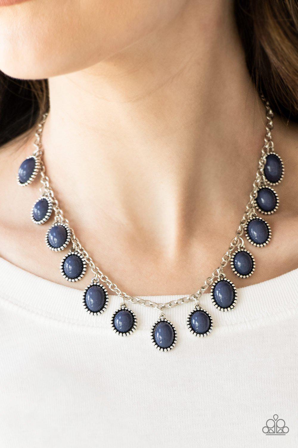 Make Some ROAM! Blue Necklace - Paparazzi Accessories- lightbox - CarasShop.com - Paparazzi Jewelry by Cara Jewels