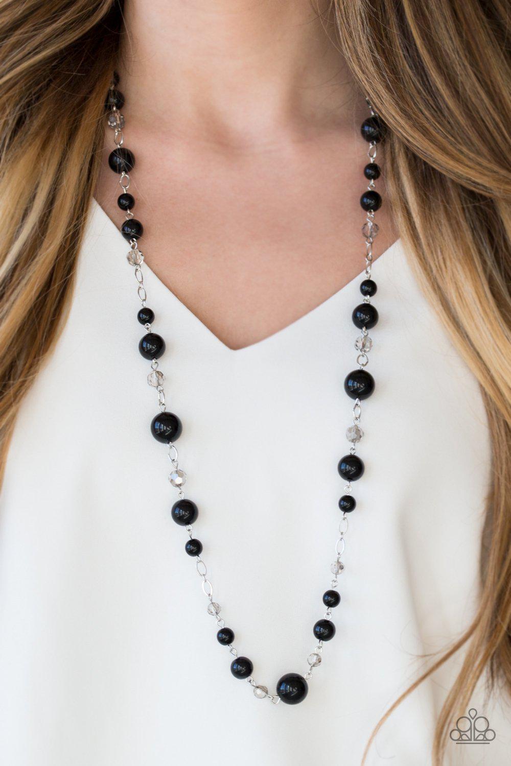 Make Your Own Luxe Black Necklace - Paparazzi Accessories- on model - CarasShop.com - Paparazzi Jewelry by Cara Jewels