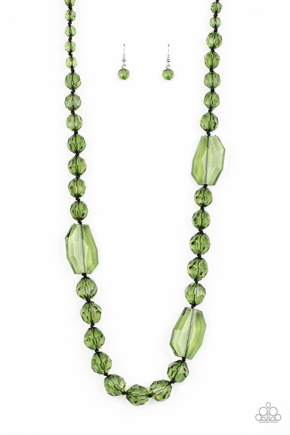 Malibu Masterpiece Green Necklace - Paparazzi Accessories- lightbox - CarasShop.com - Paparazzi Jewelry by Cara Jewels