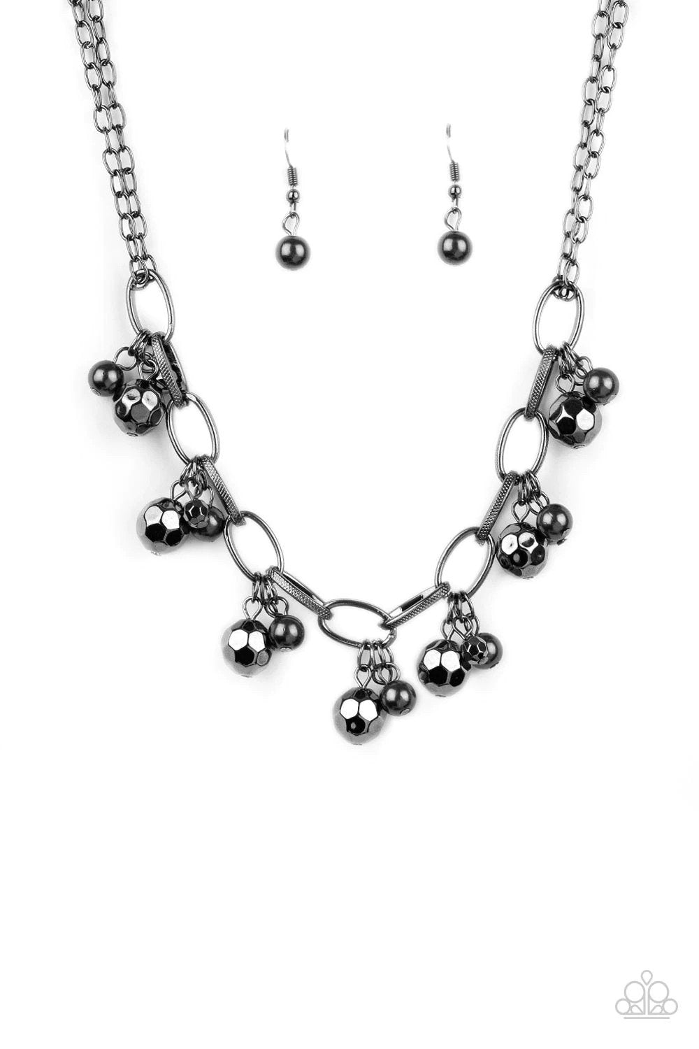 Malibu Movement Gunmetal Black Necklace - Paparazzi Accessories- lightbox - CarasShop.com - Paparazzi Jewelry by Cara Jewels