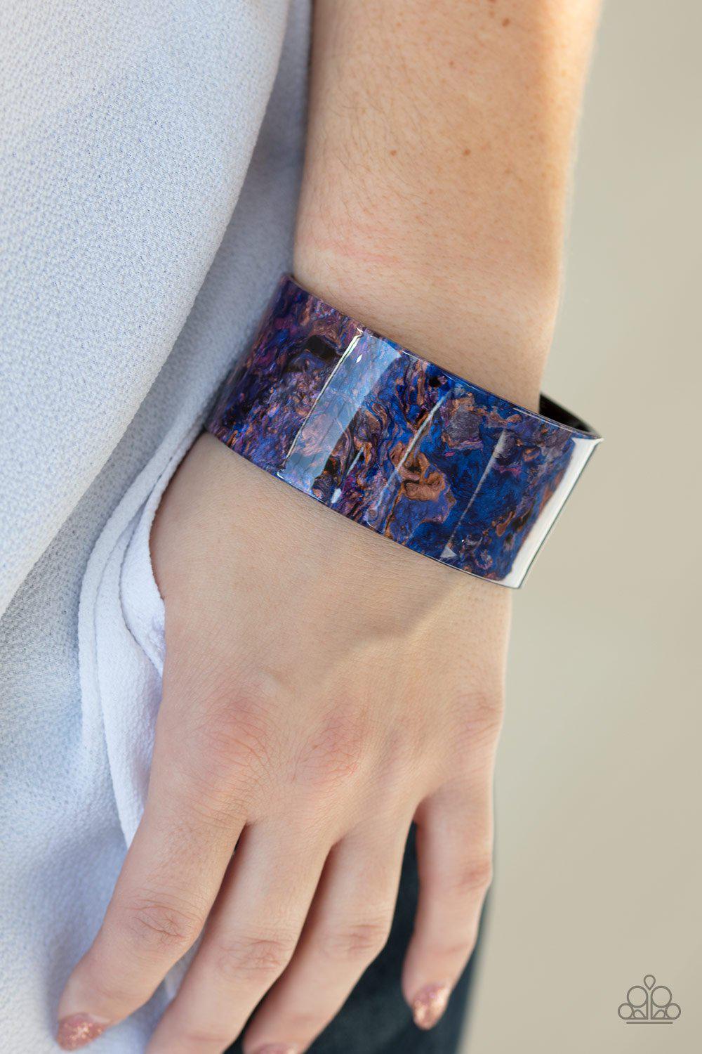 Marbled Mystique Multi-color Acrylic Cuff Bracelet - Paparazzi Accessories- lightbox - CarasShop.com - Paparazzi Jewelry by Cara Jewels