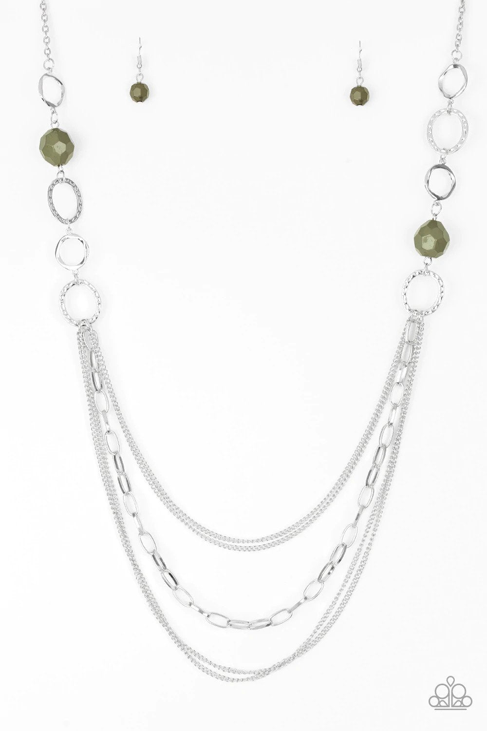 Margarita Masquerades Green Necklace - Paparazzi Accessories- lightbox - CarasShop.com - Paparazzi Jewelry by Cara Jewels