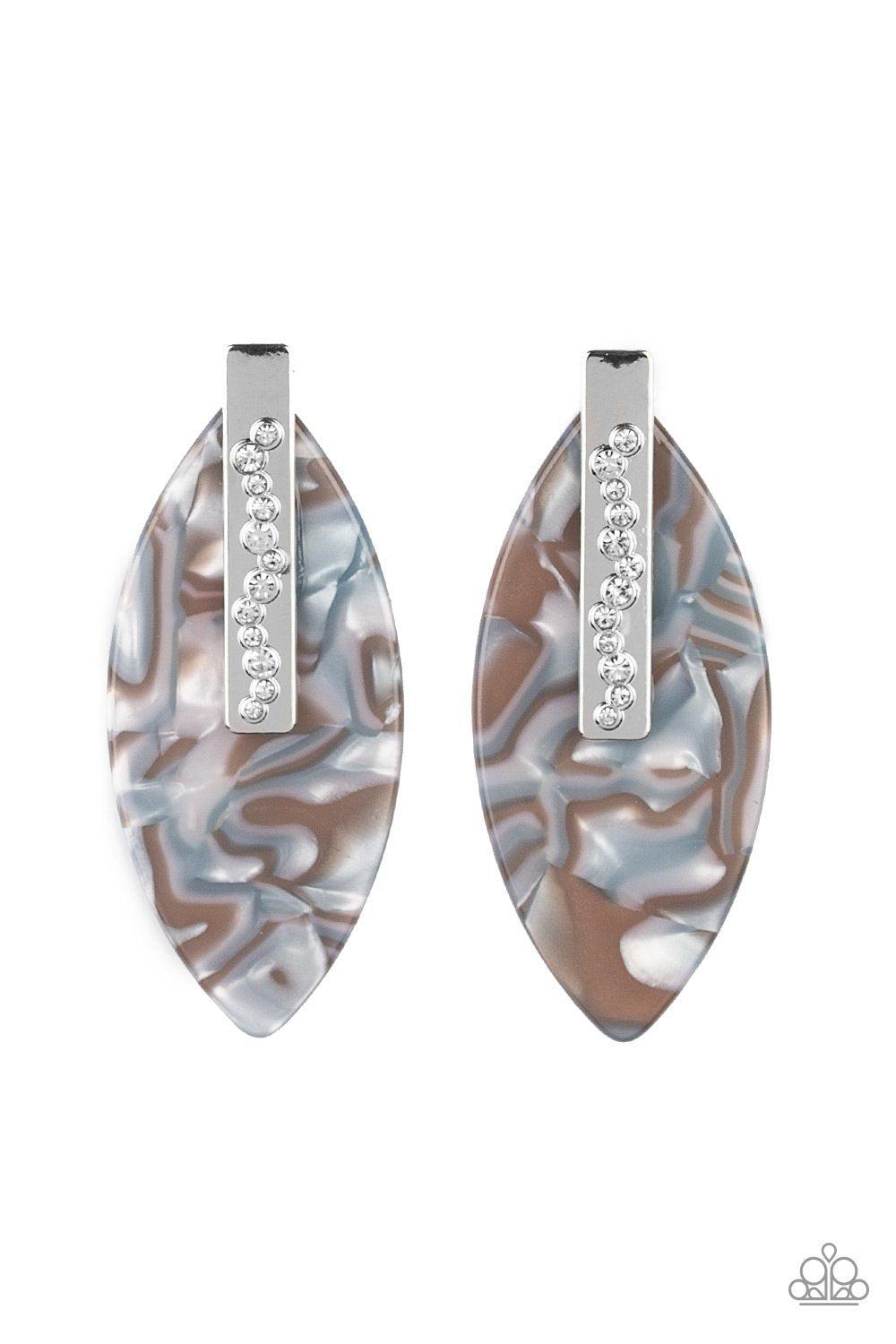 Maven Mantra Multi Acrylic Post Earrings - Paparazzi Accessories- lightbox - CarasShop.com - Paparazzi Jewelry by Cara Jewels