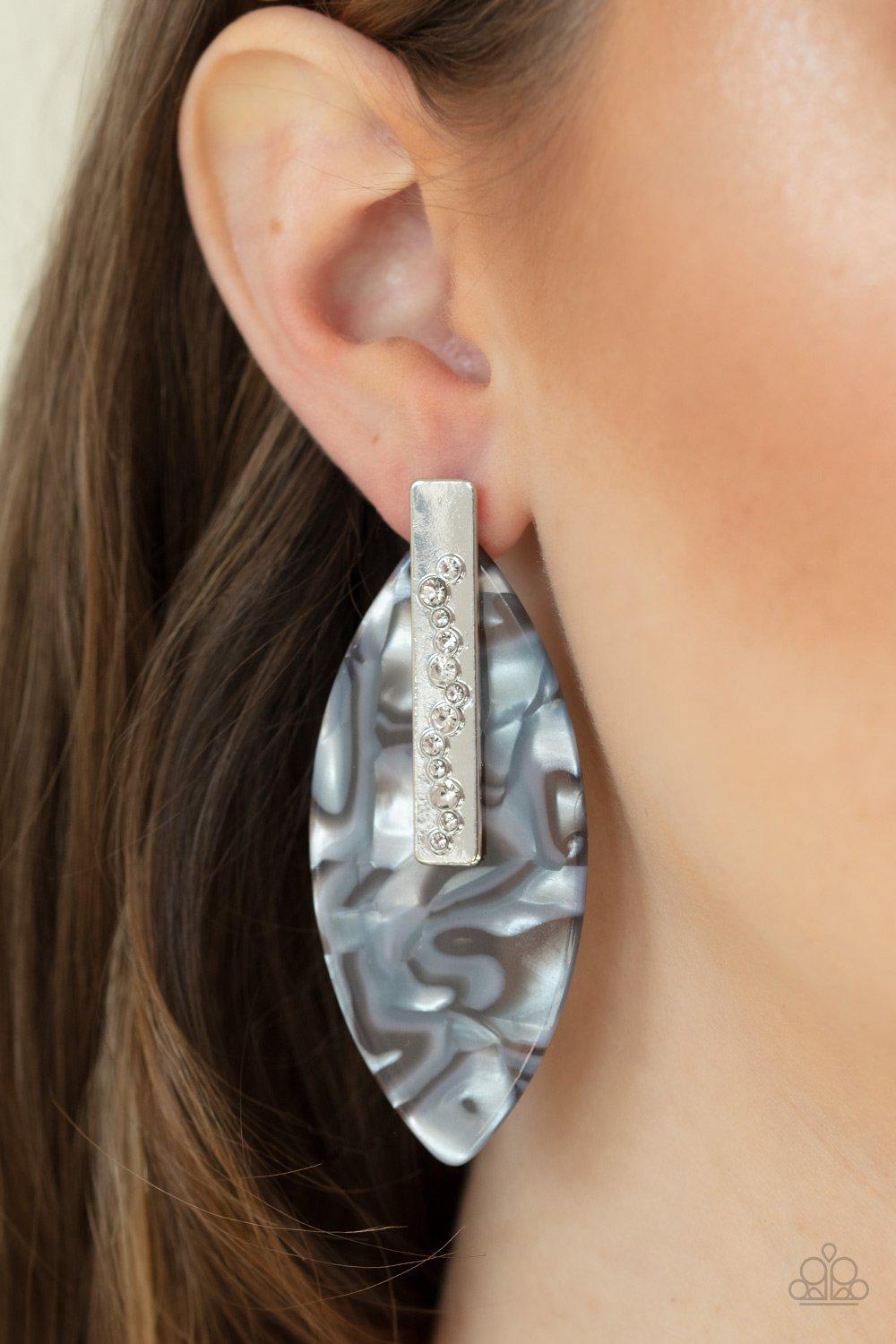Maven Mantra Multi Acrylic Post Earrings - Paparazzi Accessories- lightbox - CarasShop.com - Paparazzi Jewelry by Cara Jewels