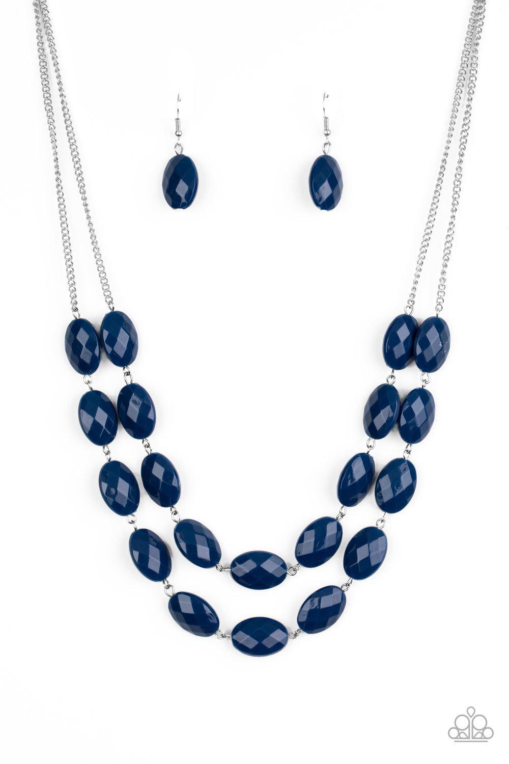 Max Volume Classic Blue Necklace - Paparazzi Accessories- lightbox - CarasShop.com - Paparazzi Jewelry by Cara Jewels