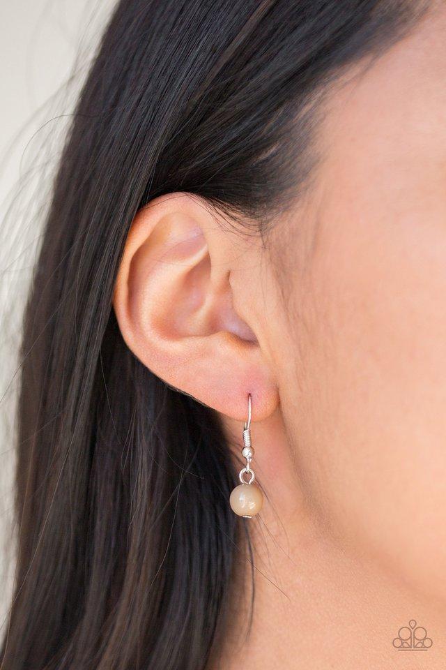 Mayan Masquerade Brown and Silver Necklace - Paparazzi Accessories - free matching earrings -CarasShop.com - Paparazzi Jewelry by Cara Jewels