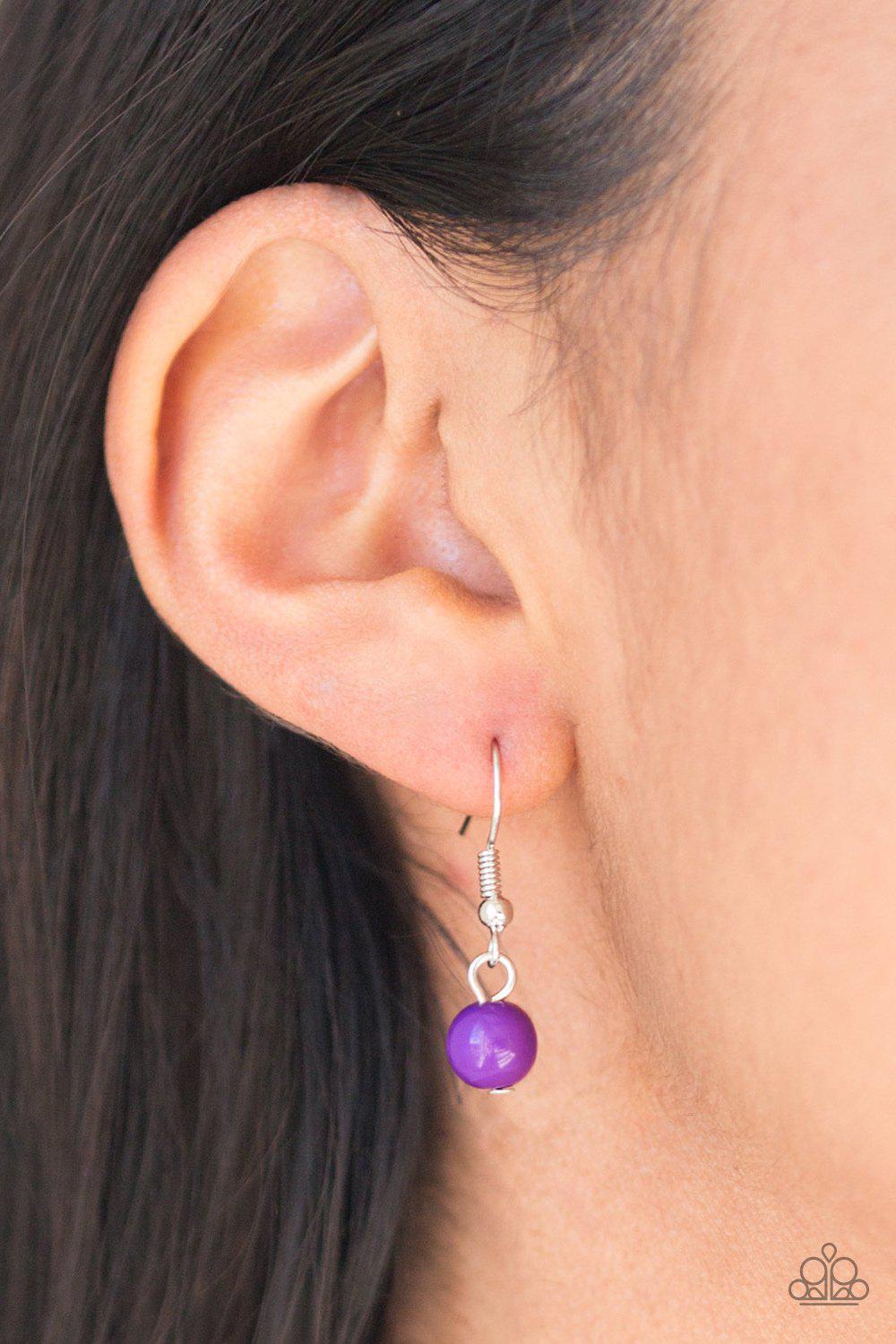 Mayan Masquerade Purple Necklace - Paparazzi Accessories - free matching earrings -CarasShop.com - Paparazzi Jewelry by Cara Jewels