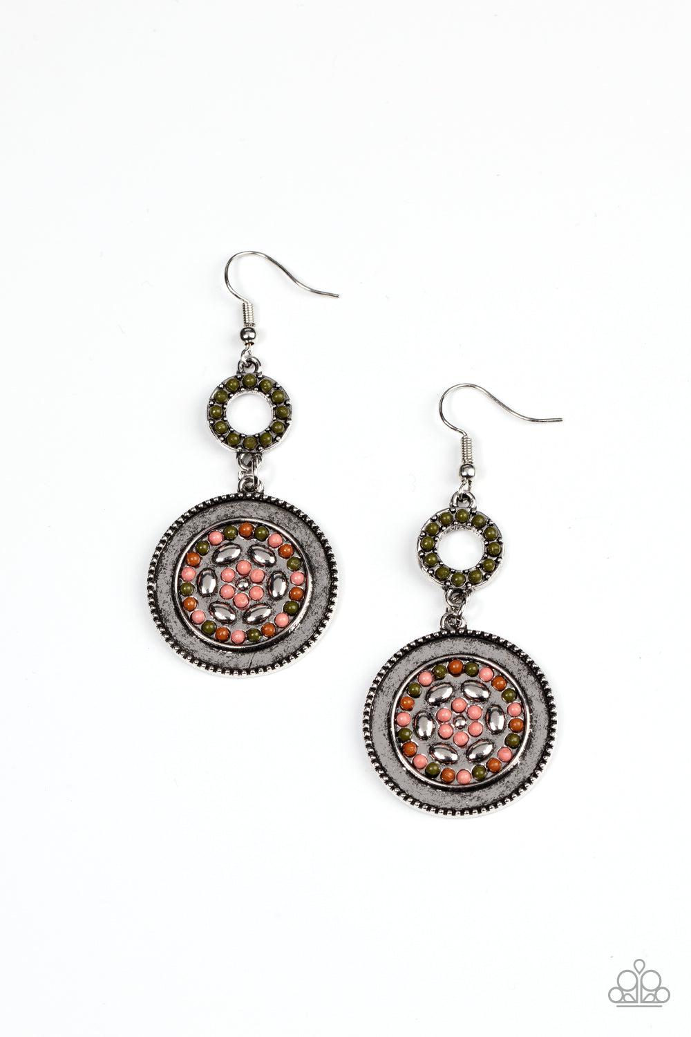 Meadow Mantra Multi Earrings - Paparazzi Accessories- lightbox - CarasShop.com - Paparazzi Jewelry by Cara Jewels