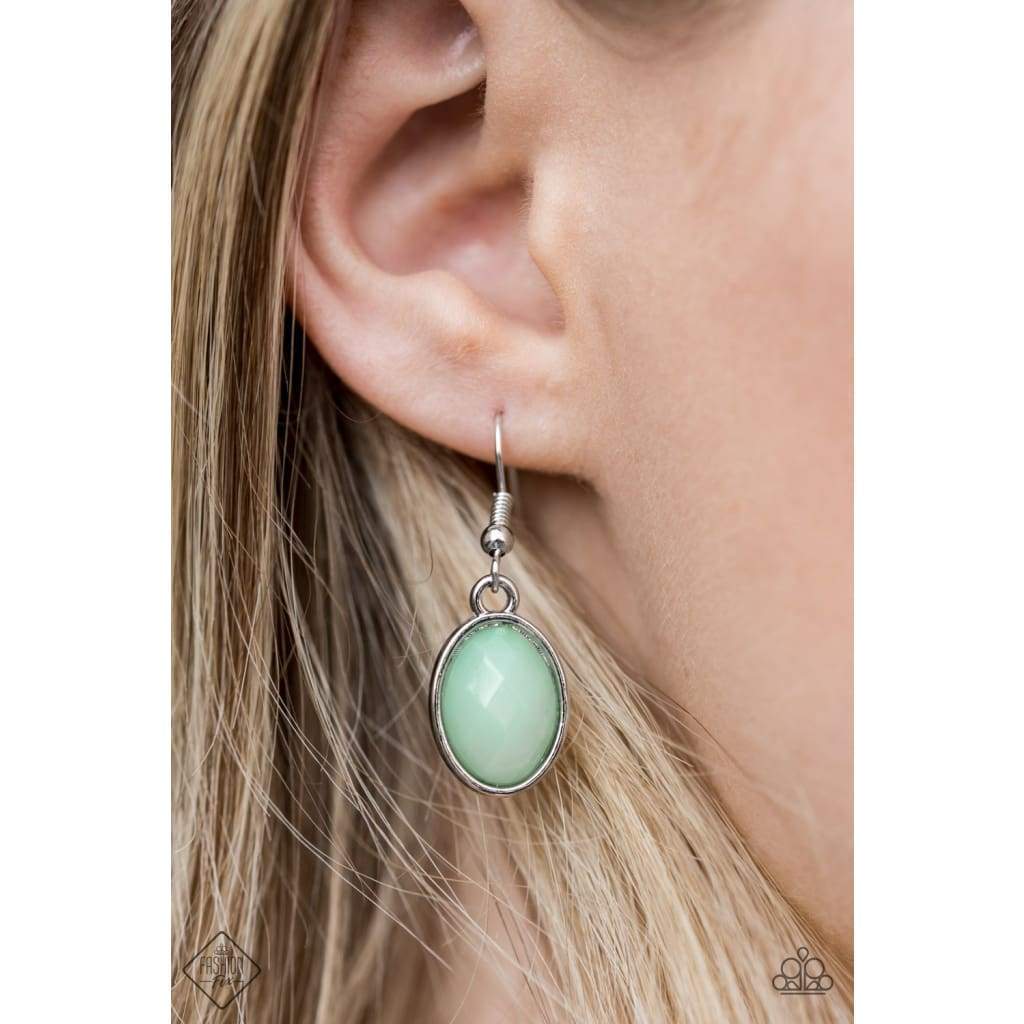 Mermaid Marmalade Spearmint Green Gem Necklace - Paparazzi Accessories- free earrings - CarasShop.com - Paparazzi Jewelry by Cara Jewels