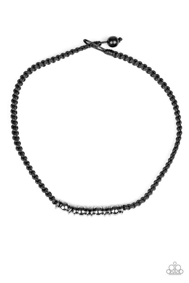 Metal Mechanics Black Urban Necklace - Paparazzi Accessories- lightbox - CarasShop.com - Paparazzi Jewelry by Cara Jewels