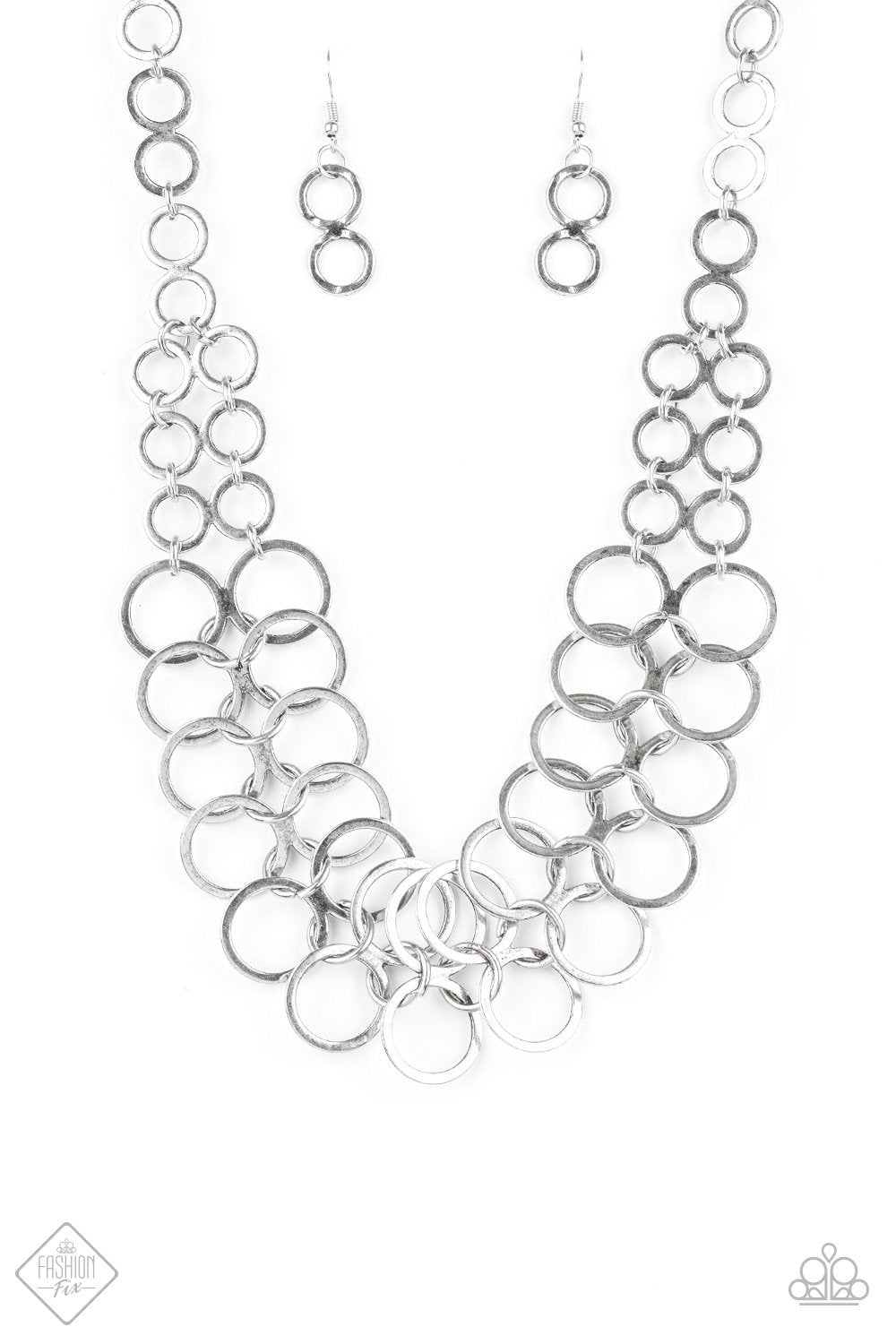 Metro Maven Silver Necklace - Paparazzi Accessories- lightbox - CarasShop.com - Paparazzi Jewelry by Cara Jewels