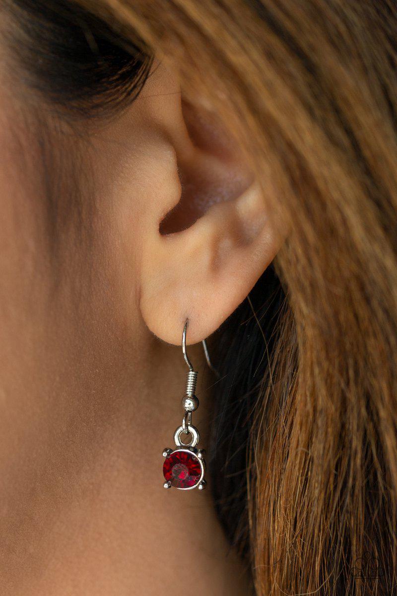 Metro Mixer Red Necklace - Paparazzi Accessories - free matching earrings -CarasShop.com - Paparazzi Jewelry by Cara Jewels