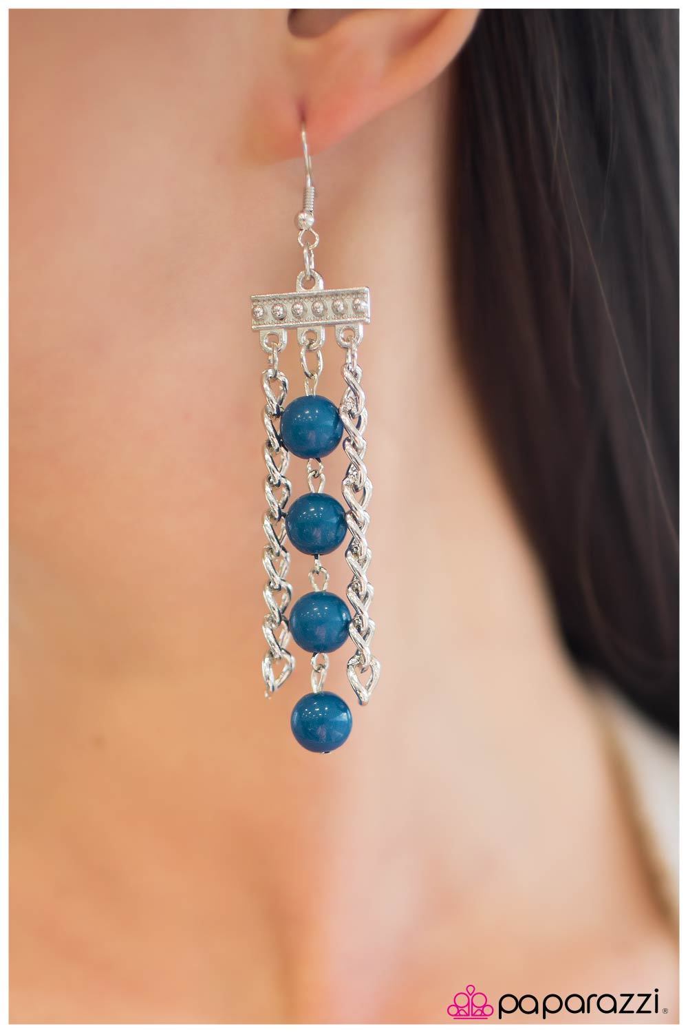 Middle Ground Blue Earrings - Paparazzi Accessories- lightbox - CarasShop.com - Paparazzi Jewelry by Cara Jewels