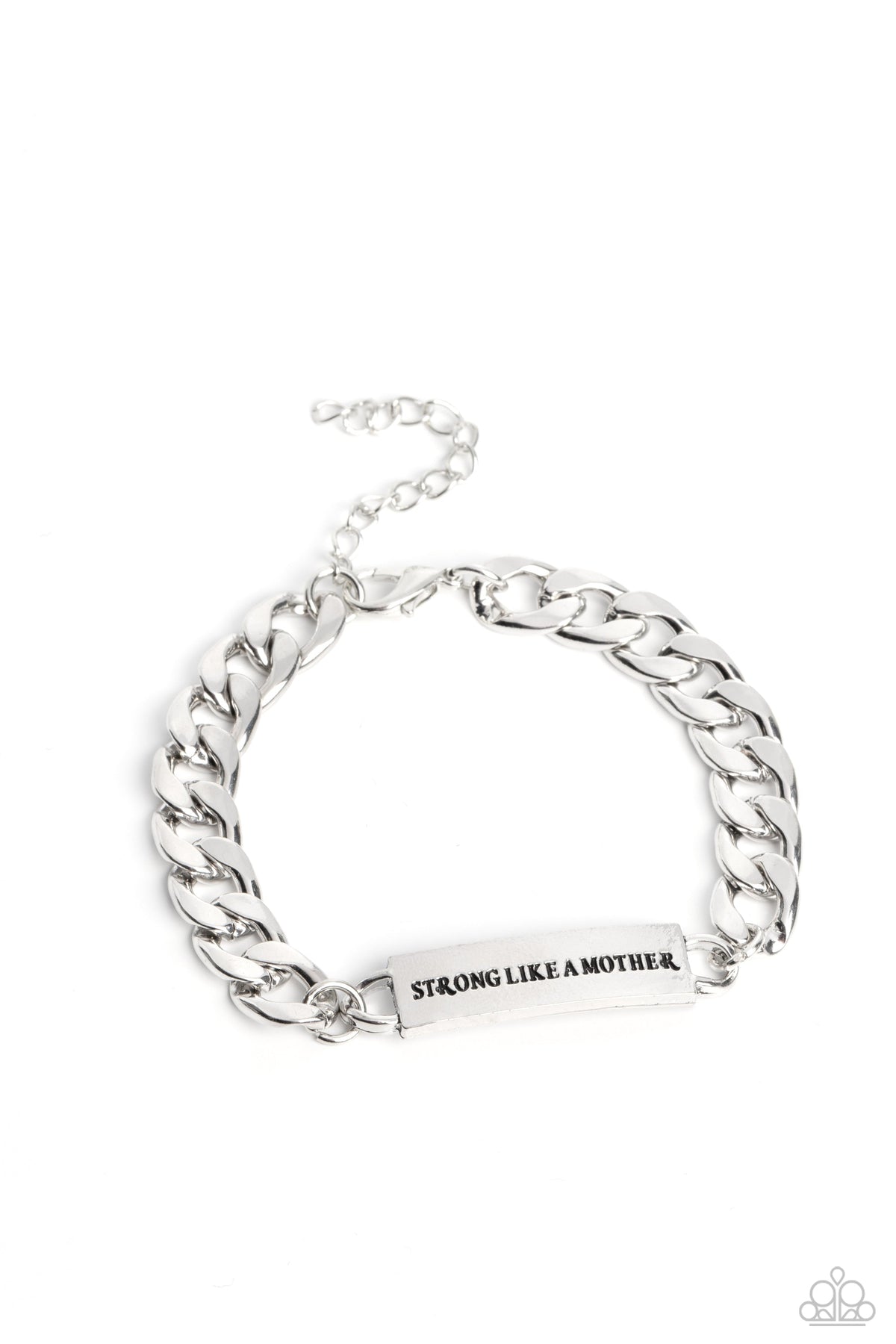Mighty Matriarch Silver Inspirational Bracelet - Paparazzi Accessories- lightbox - CarasShop.com - Paparazzi Jewelry by Cara Jewels