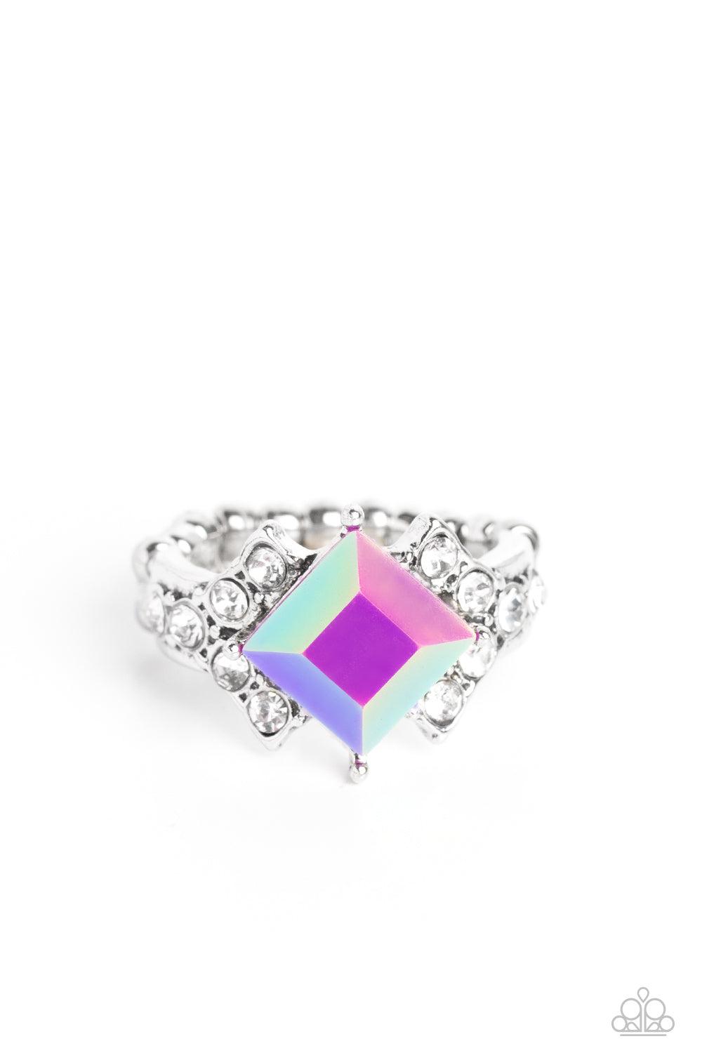Mind-Blowing Brilliance Purple Ring - Paparazzi Accessories- lightbox - CarasShop.com - Paparazzi Jewelry by Cara Jewels