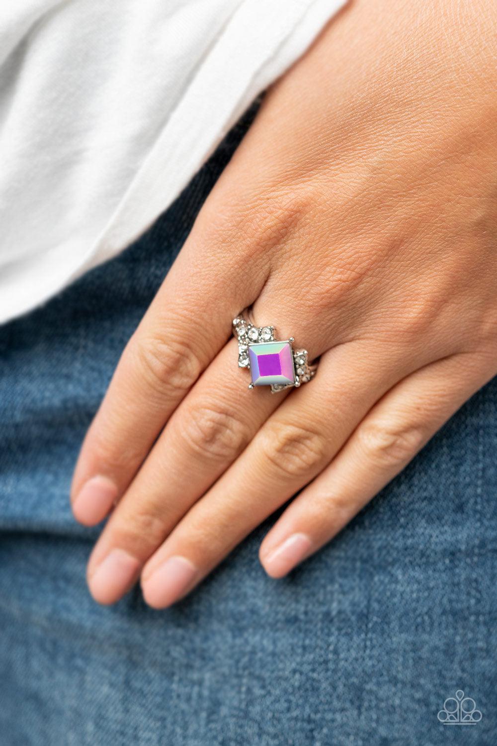 Mind-Blowing Brilliance Purple Ring - Paparazzi Accessories- lightbox - CarasShop.com - Paparazzi Jewelry by Cara Jewels