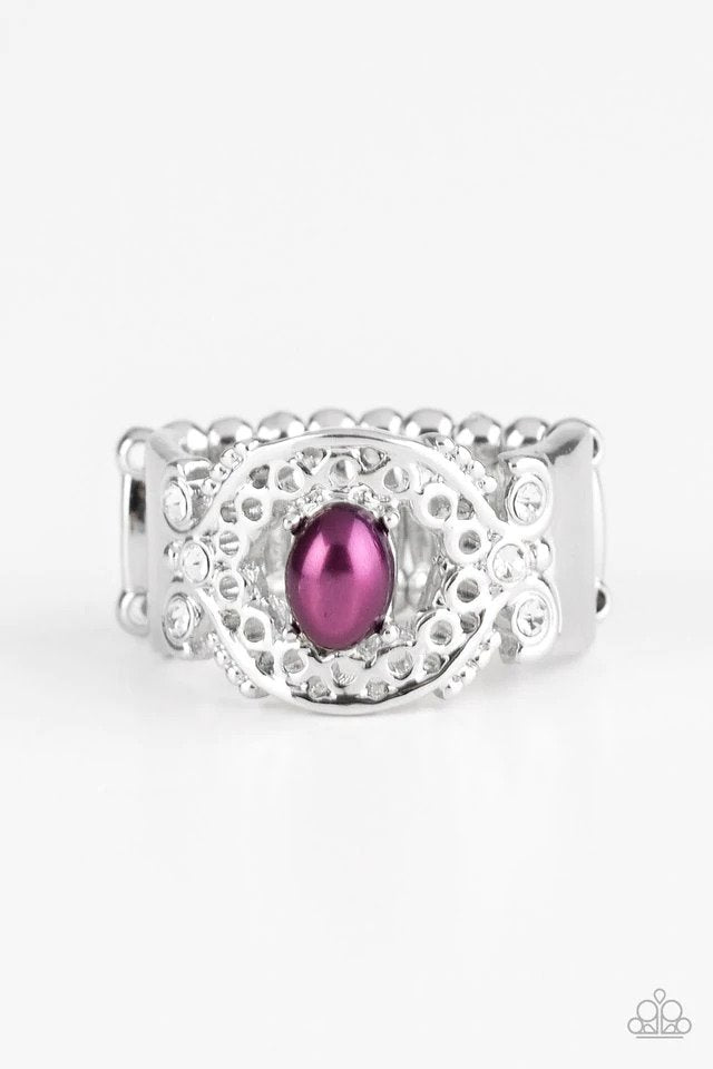Mod Modest Purple Ring - Paparazzi Accessories- lightbox - CarasShop.com - Paparazzi Jewelry by Cara Jewels