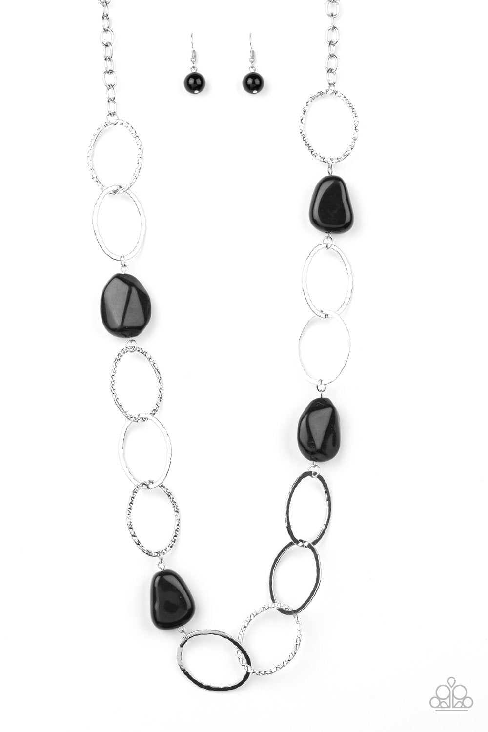 Modern Day Malibu Black Necklace - Paparazzi Accessories- lightbox - CarasShop.com - Paparazzi Jewelry by Cara Jewels