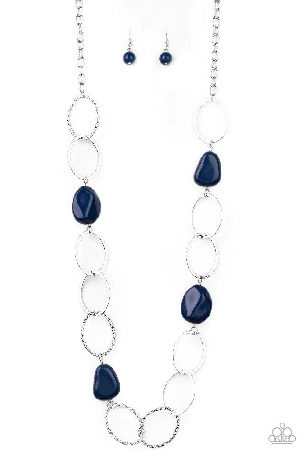 Modern Day Malibu Blue Necklace - Paparazzi Accessories- lightbox - CarasShop.com - Paparazzi Jewelry by Cara Jewels