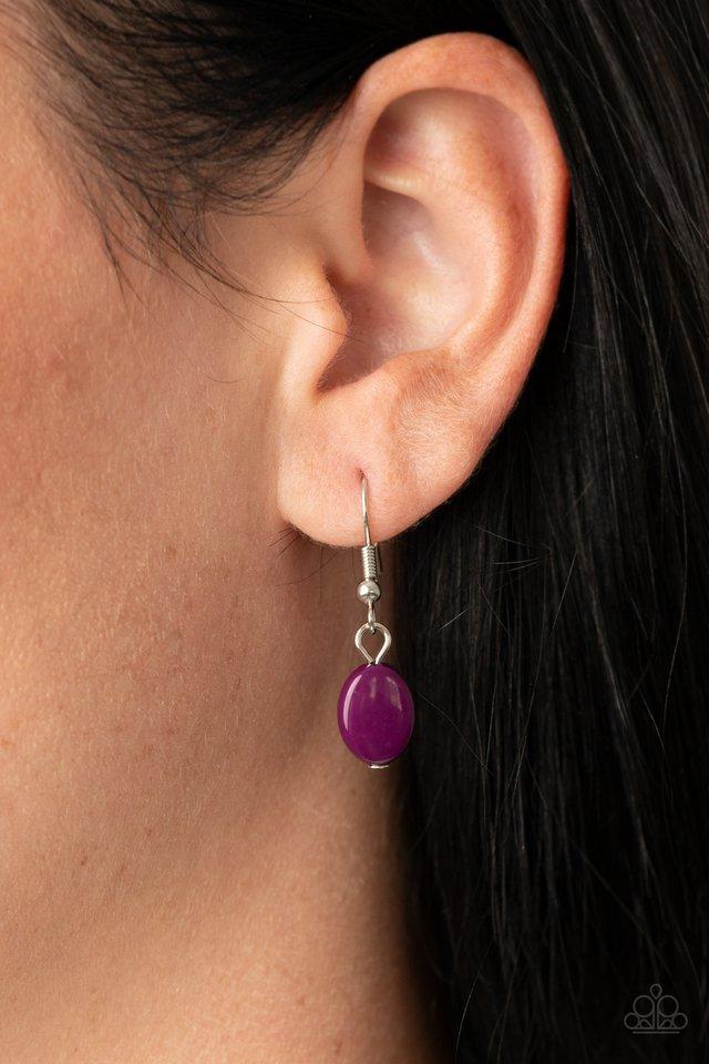Modern Masquerade Purple Necklace - Paparazzi Accessories - free matching earrings -CarasShop.com - Paparazzi Jewelry by Cara Jewels
