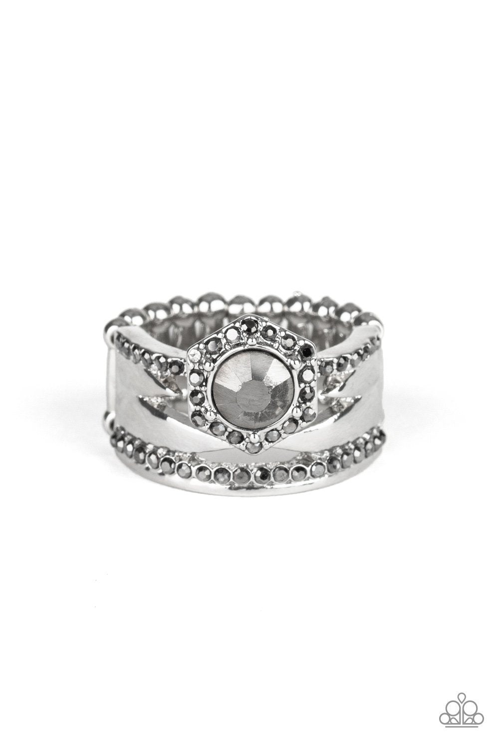 Modern Maven Silver Ring - Paparazzi Accessories- lightbox - CarasShop.com - Paparazzi Jewelry by Cara Jewels