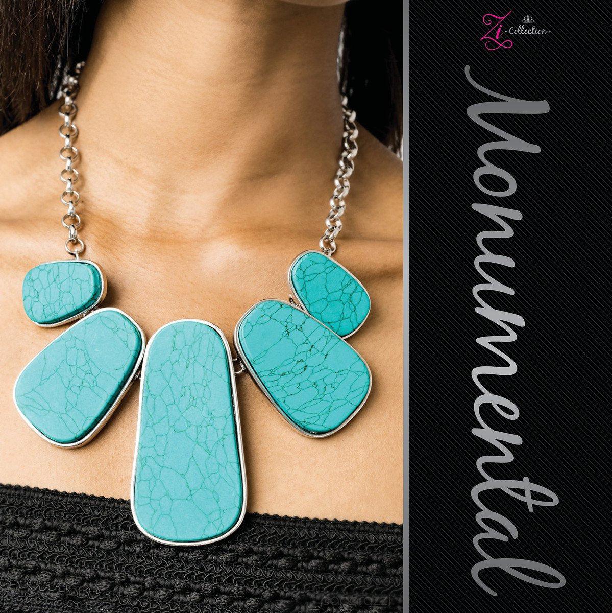 Monumental 2019 Zi Collection Necklace - Paparazzi Accessories- on model - CarasShop.com - Paparazzi Jewelry by Cara Jewels