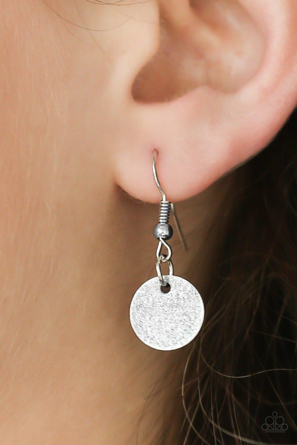 Musical Expression Silver and Purple Necklace - Paparazzi Accessories - free matching earrings -CarasShop.com - Paparazzi Jewelry by Cara Jewels