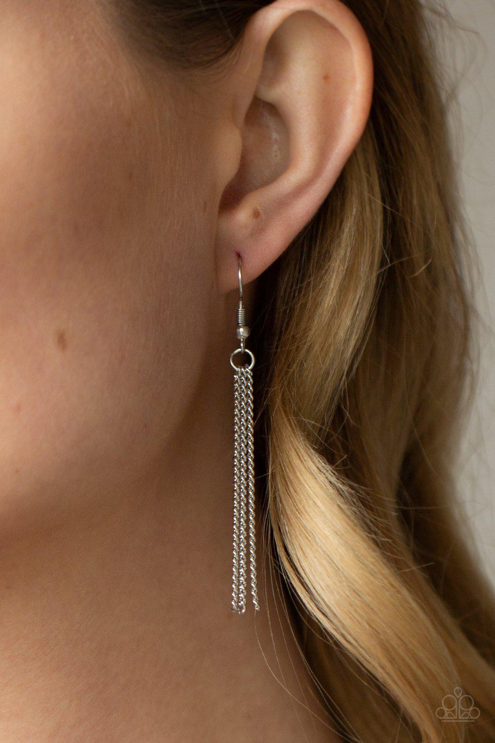 Musically Mojave Yellow Stone and Silver Necklace - Paparazzi Accessories - free matching earrings -CarasShop.com - Paparazzi Jewelry by Cara Jewels