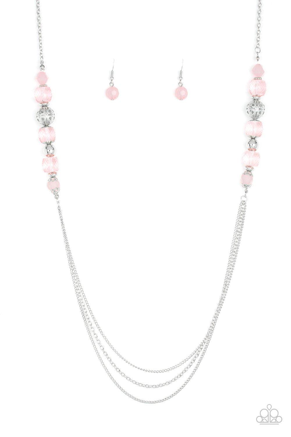 Native New Yorker Pink Necklace - Paparazzi Accessories- lightbox - CarasShop.com - Paparazzi Jewelry by Cara Jewels