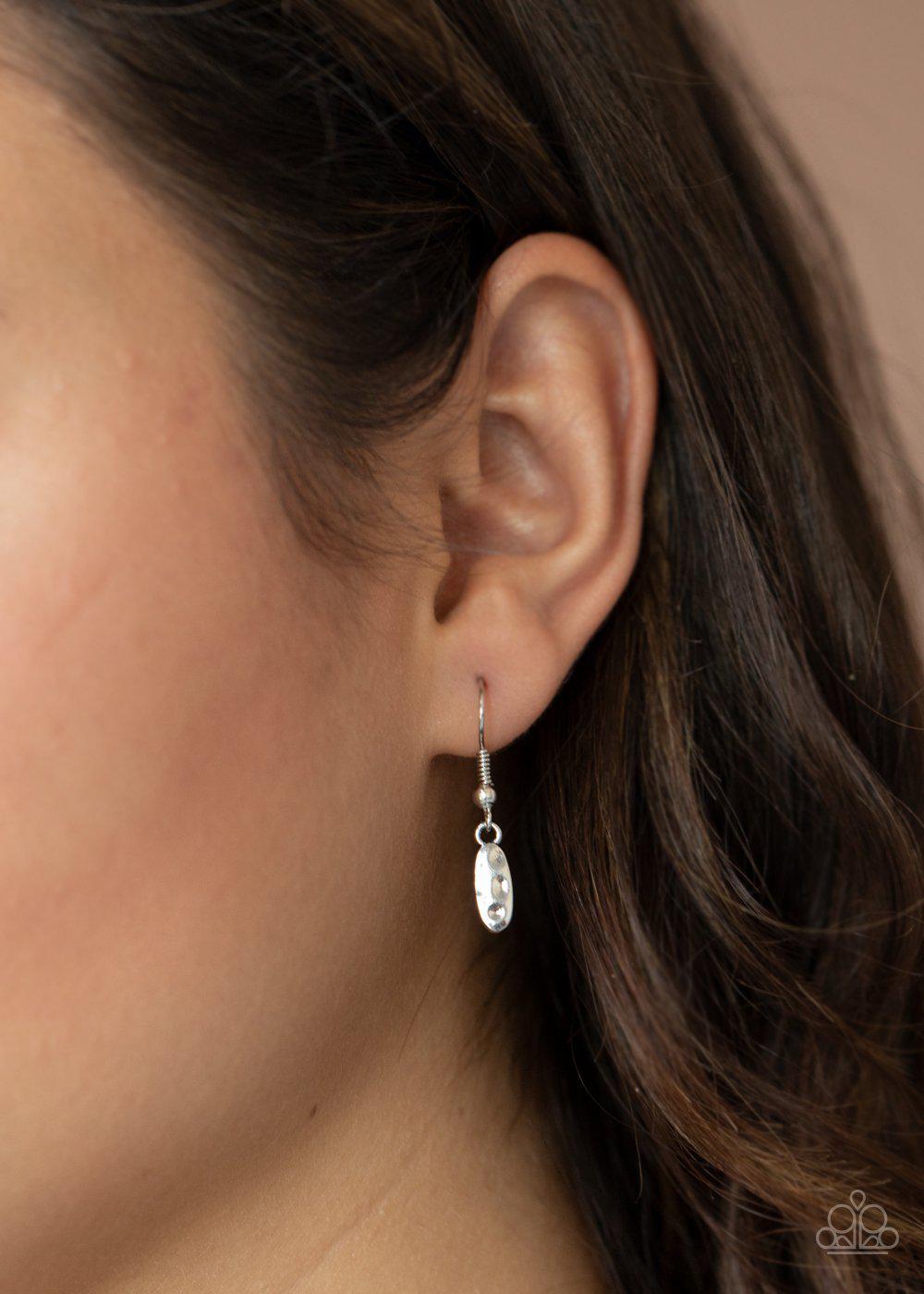 Nature's Melody Silver Necklace - Paparazzi Accessories - free matching earrings -CarasShop.com - Paparazzi Jewelry by Cara Jewels