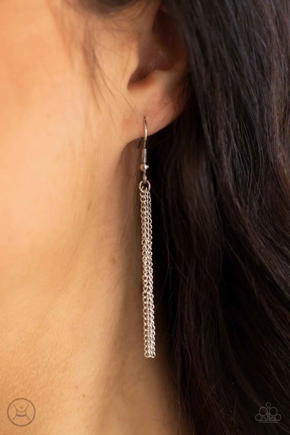 Need I SLAY More Silver Choker Necklace - Paparazzi Accessories - free matching earrings -CarasShop.com - Paparazzi Jewelry by Cara Jewels