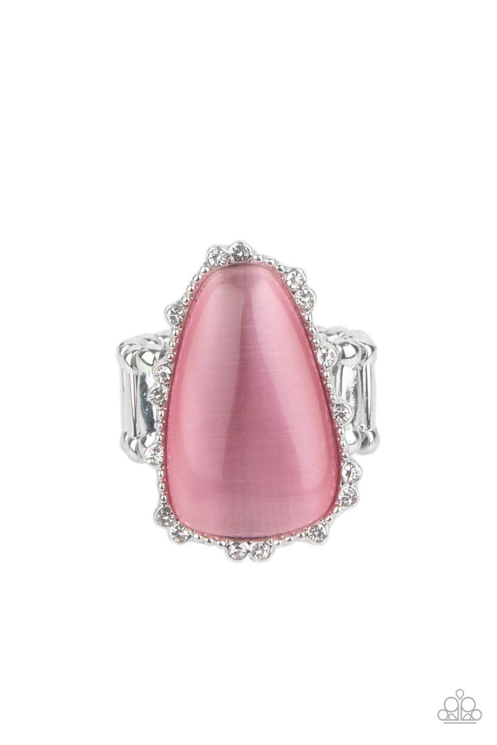Newport Nouveau Pink Ring - Paparazzi Accessories- lightbox - CarasShop.com - Paparazzi Jewelry by Cara Jewels