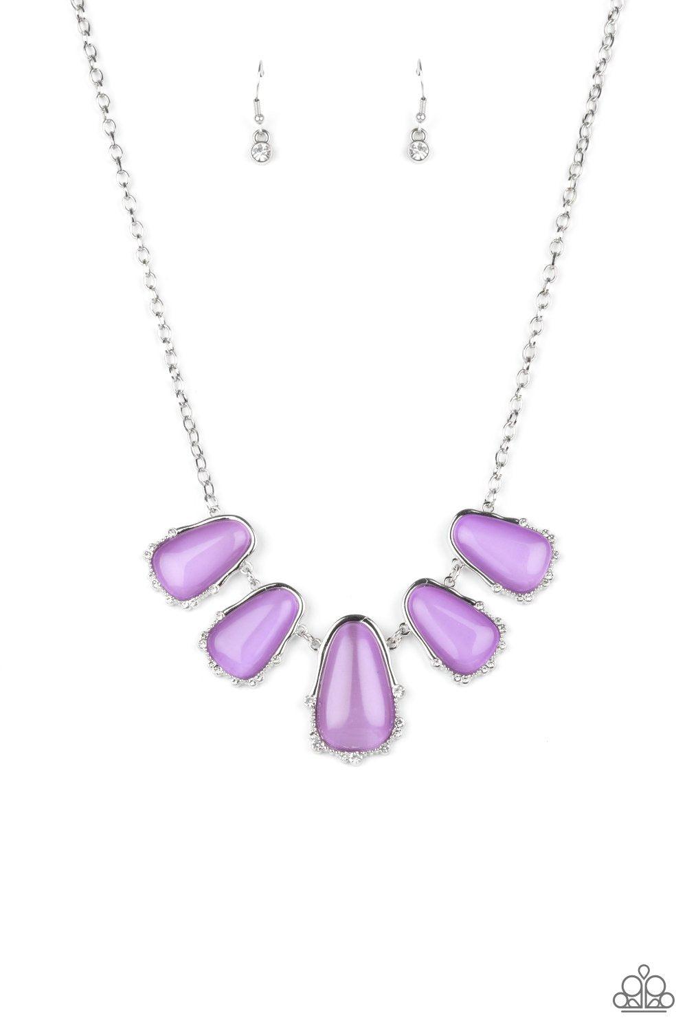 Newport Princess Lavender Purple Cat's Eye Stone Necklace - Paparazzi Accessories- lightbox - CarasShop.com - Paparazzi Jewelry by Cara Jewels