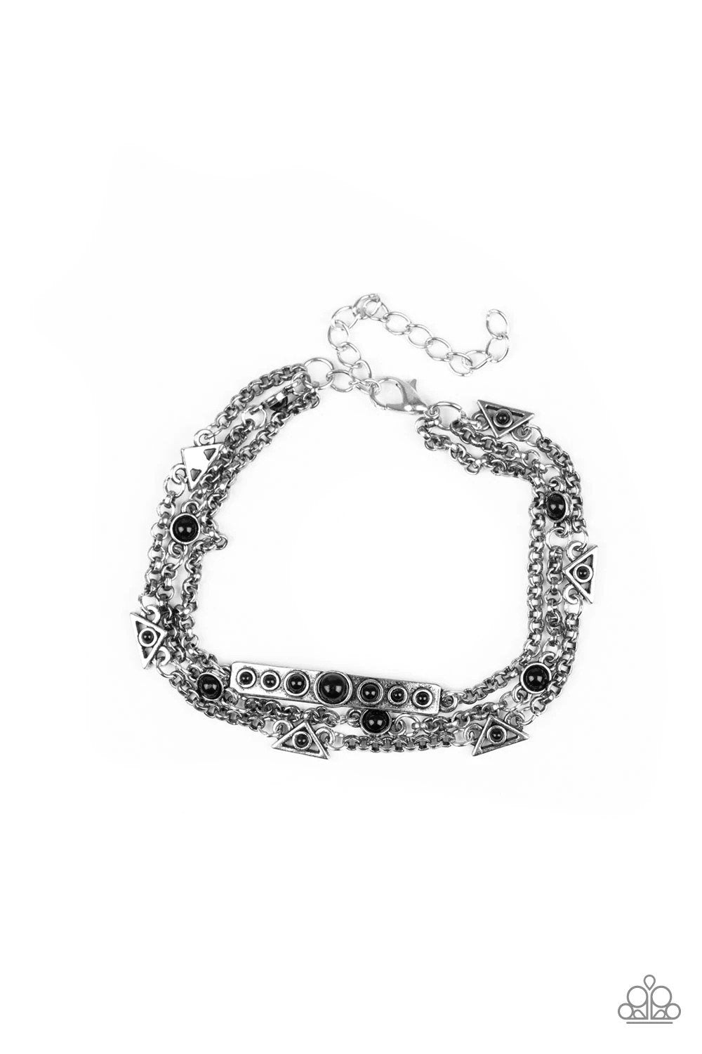 No Means NOMAD Black Bracelet - Paparazzi Accessories- lightbox - CarasShop.com - Paparazzi Jewelry by Cara Jewels
