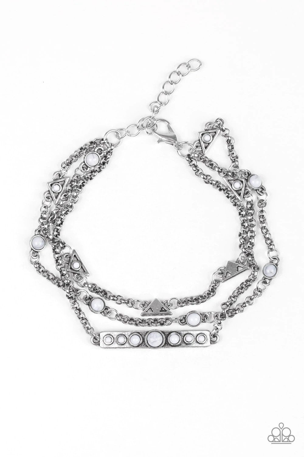 No Means NOMAD Silver Bracelet - Paparazzi Accessories- lightbox - CarasShop.com - Paparazzi Jewelry by Cara Jewels