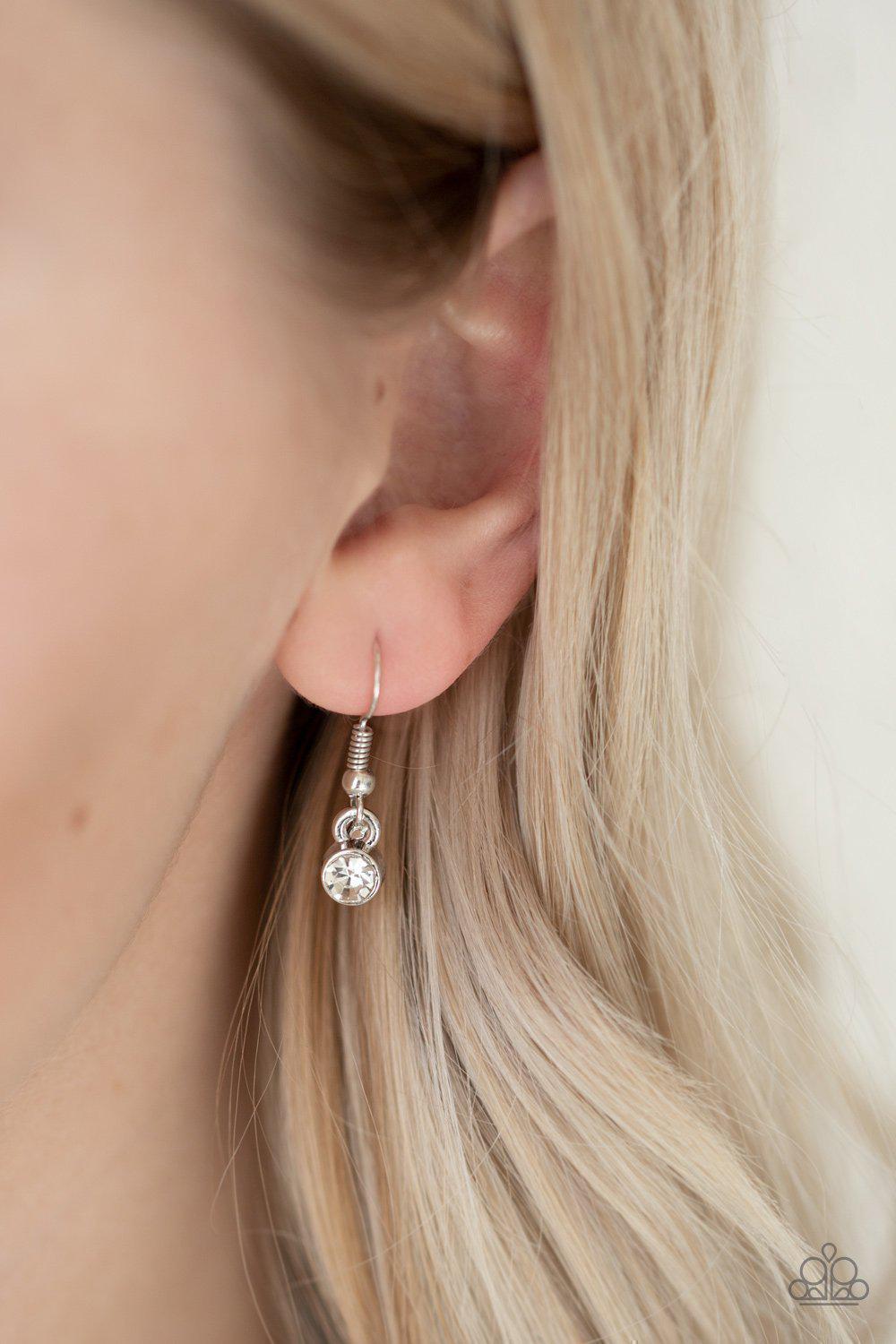 Notorious Noble Green Gem Pendant Necklace - Paparazzi Accessories - free matching earrings -CarasShop.com - Paparazzi Jewelry by Cara Jewels