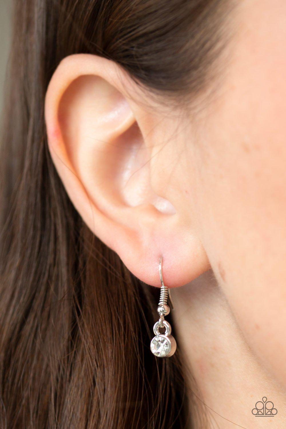 Notorious Noble Red Rhinestone Pendant Necklace - Paparazzi Accessories - free matching earrings -CarasShop.com - Paparazzi Jewelry by Cara Jewels