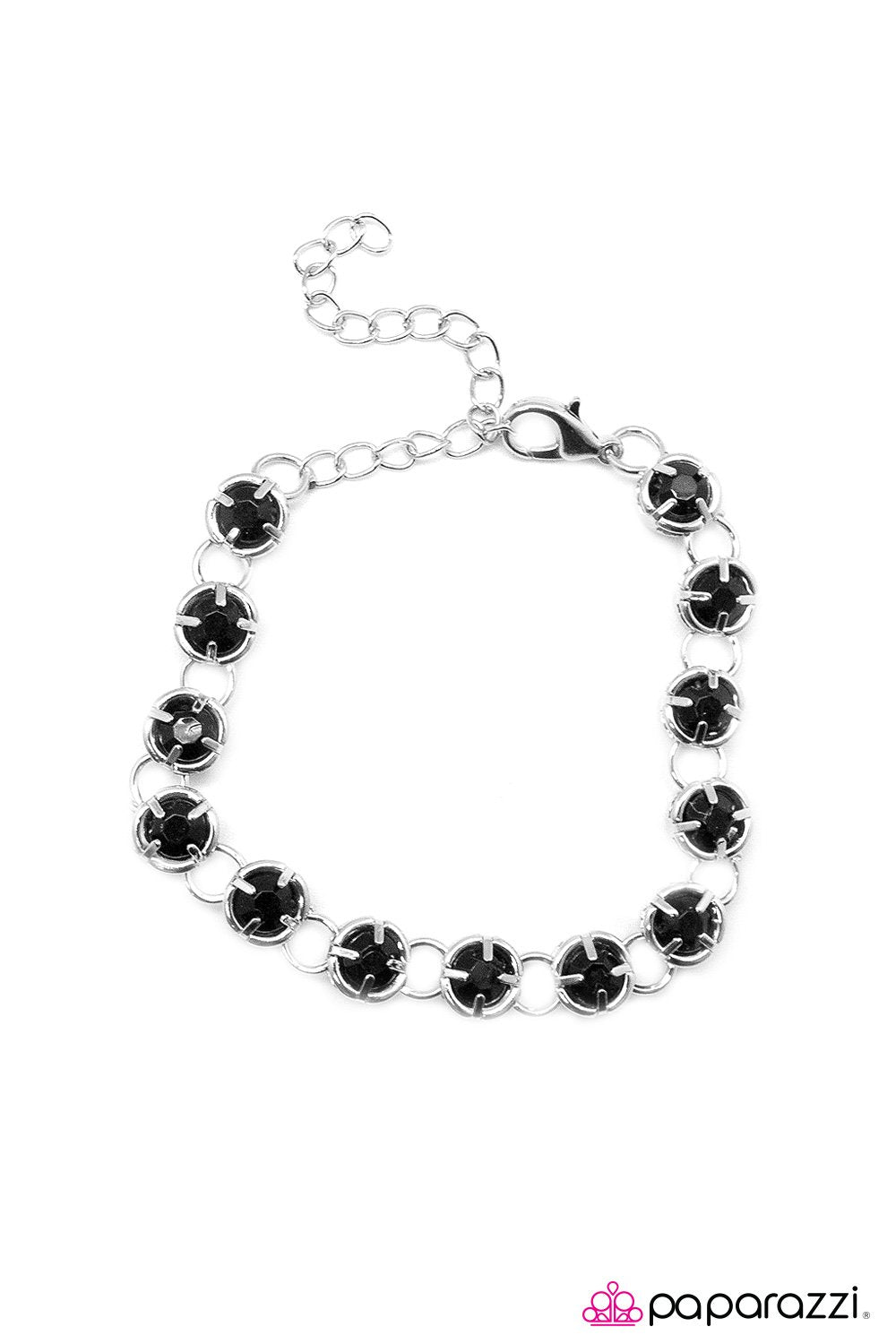 Now That You're Mine Black and Silver Bracelet - Paparazzi Accessories- lightbox - CarasShop.com - Paparazzi Jewelry by Cara Jewels