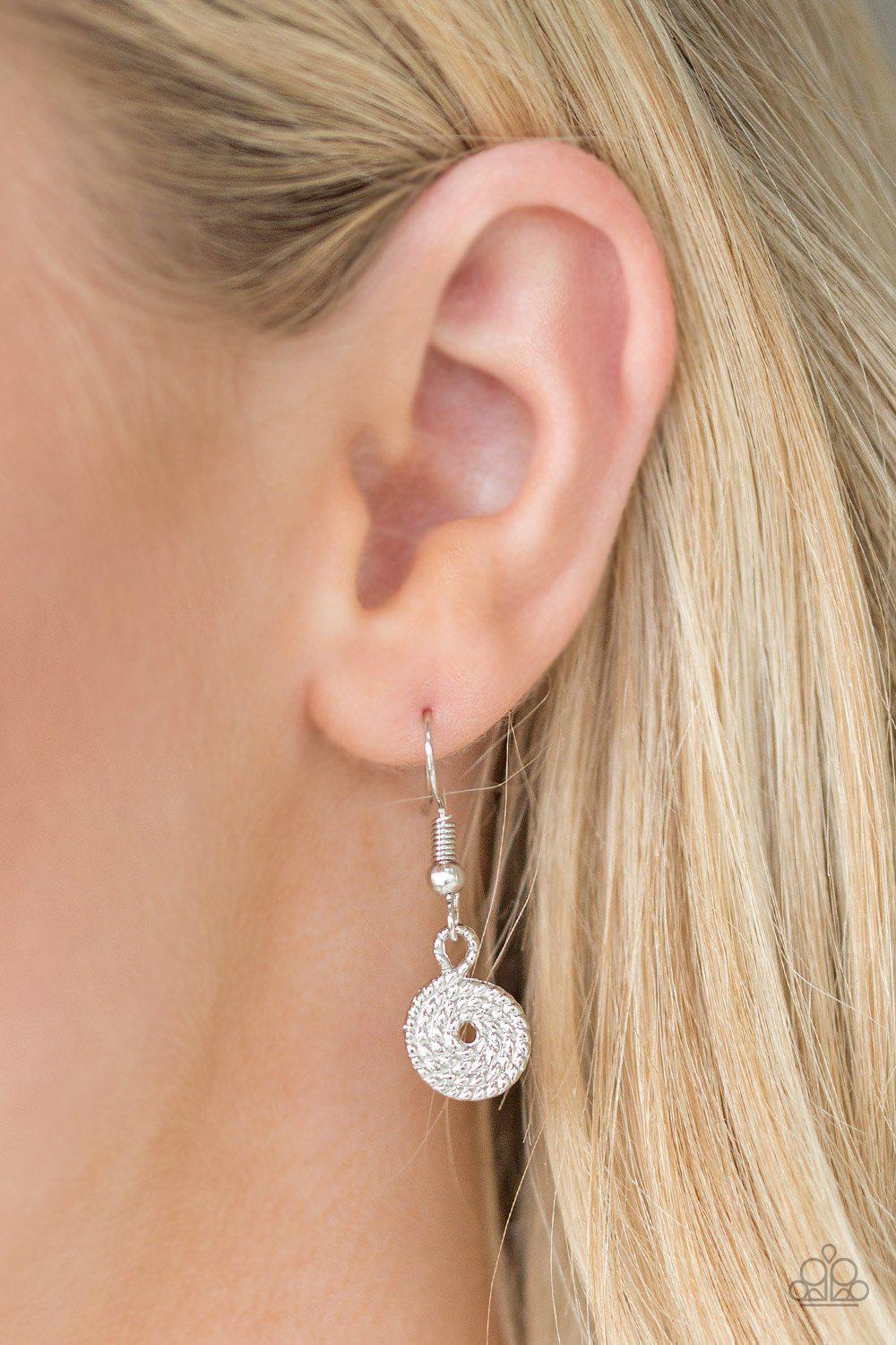 Ocean Bliss Black and White Necklace - Paparazzi Accessories- on model - CarasShop.com - Paparazzi Jewelry by Cara Jewels