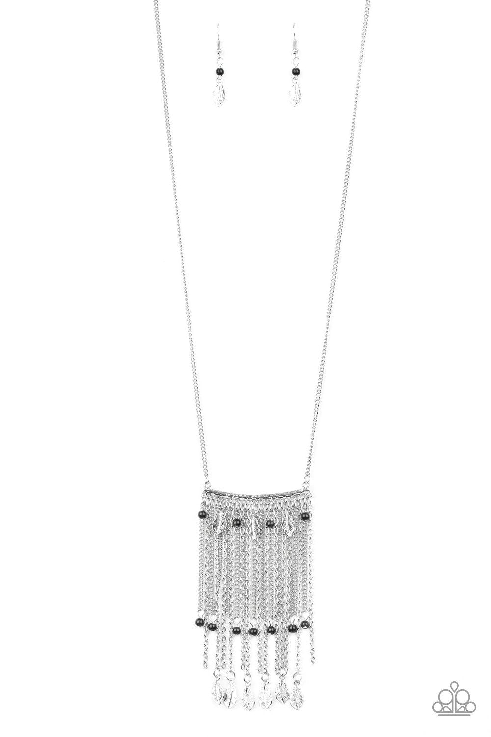 On The Fly Black Necklace - Paparazzi Accessories- lightbox - CarasShop.com - Paparazzi Jewelry by Cara Jewels