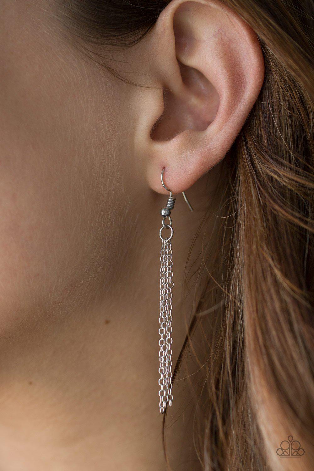 On The Home FRONTIER Purple Stone Teardrop Necklace - Paparazzi Accessories - free matching earrings -CarasShop.com - Paparazzi Jewelry by Cara Jewels