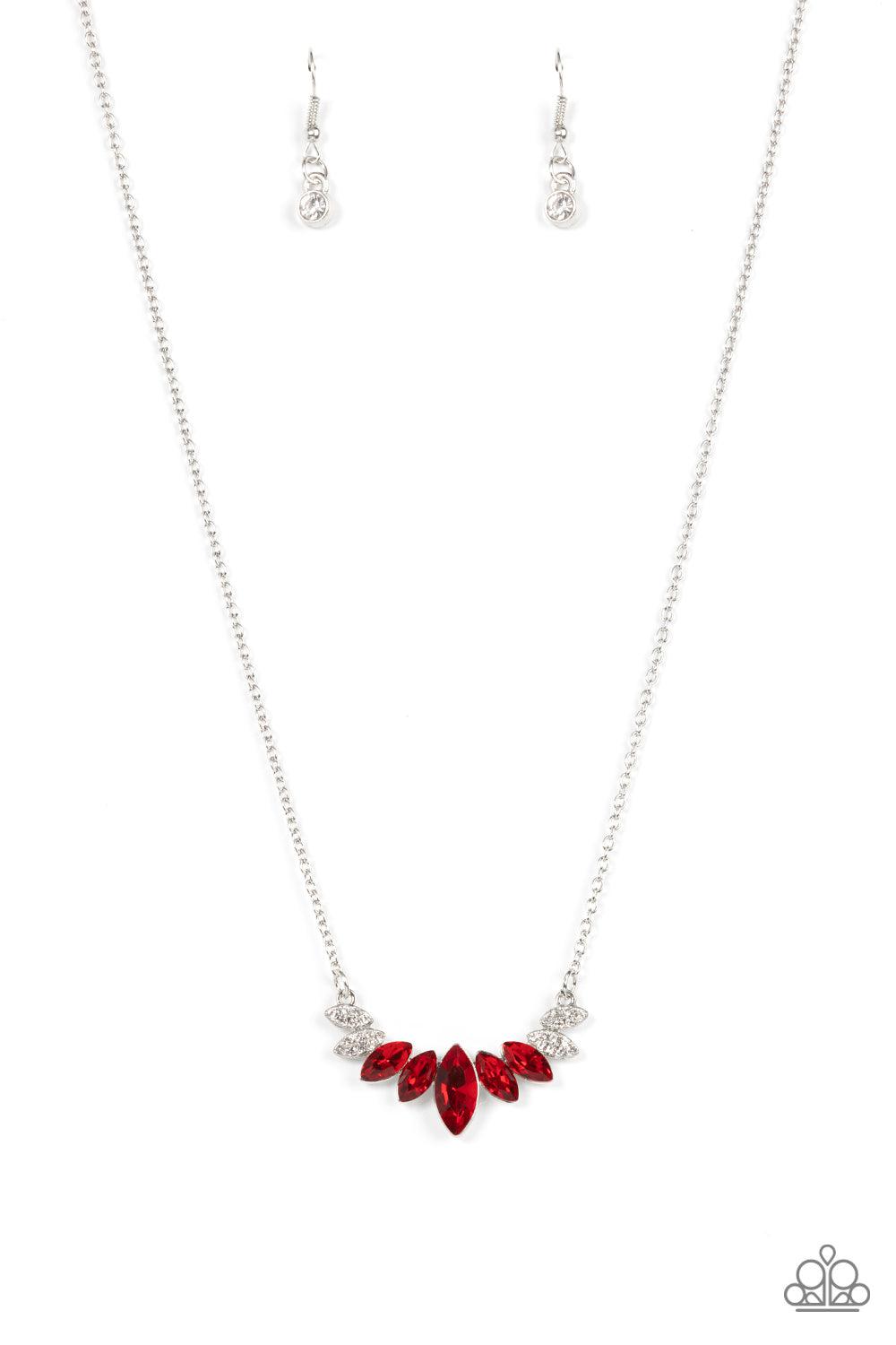 One Empire at a Time Red Necklace - Paparazzi Accessories- lightbox - CarasShop.com - Paparazzi Jewelry by Cara Jewels