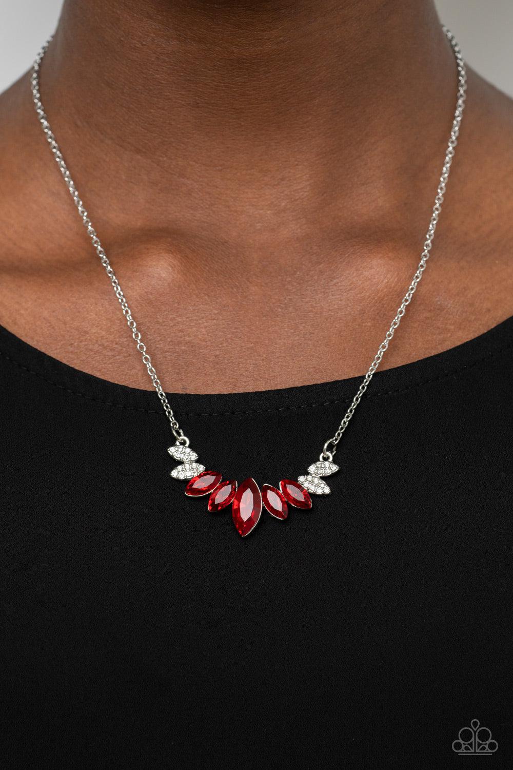 One Empire at a Time Red Necklace - Paparazzi Accessories- lightbox - CarasShop.com - Paparazzi Jewelry by Cara Jewels