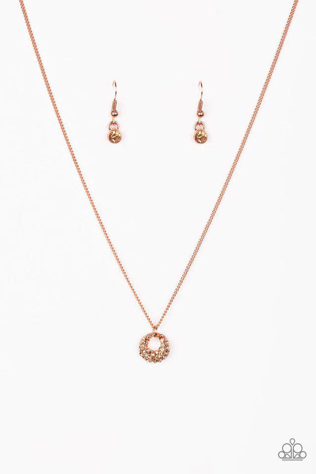 One Small Step For GLAM Copper Necklace - Paparazzi Accessories- lightbox - CarasShop.com - Paparazzi Jewelry by Cara Jewels